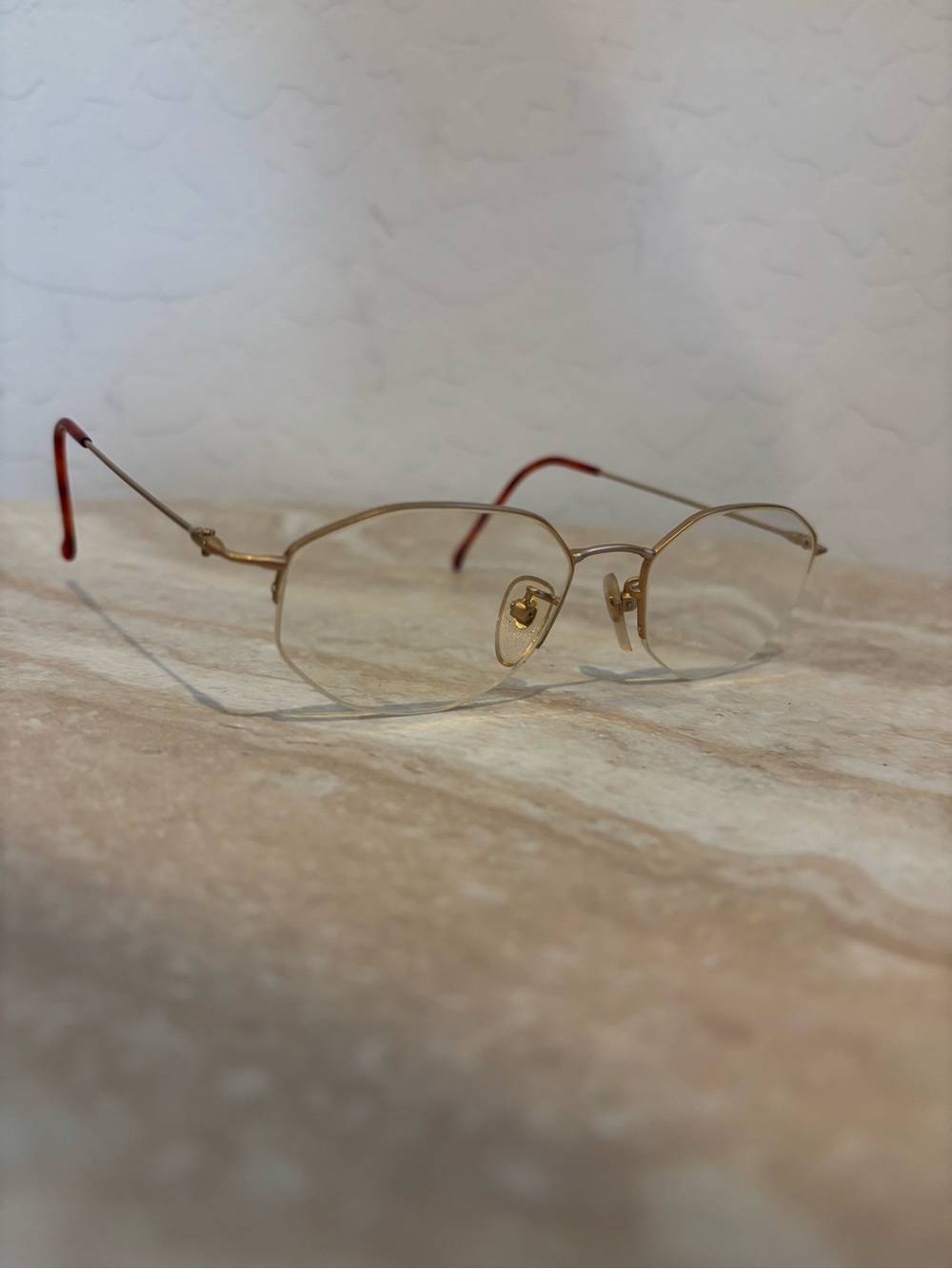 Organix OR834 Gold Semi Rimless Oval Eyeglasses